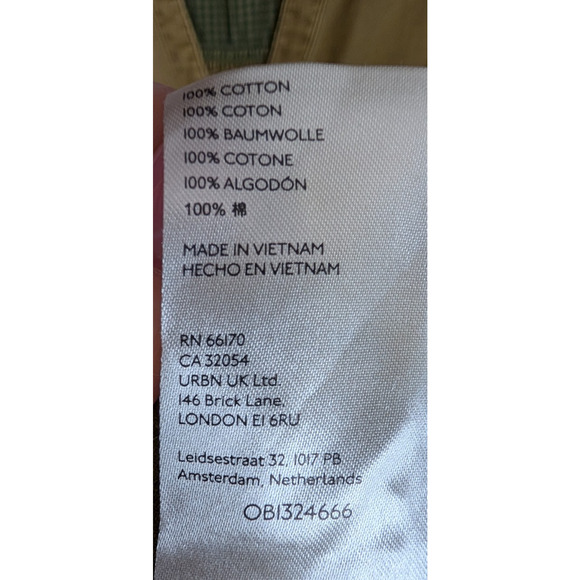 Anthropologie Pilcro Moss Green Flounced Ruffle Coastal Boho Tunic Mini Dress SM - Picture 9 of 9